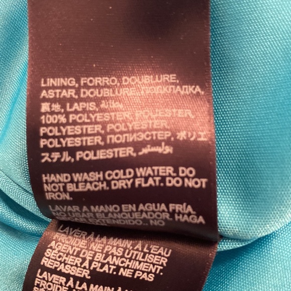 BEBE Ladies Teal Dress. Size S - Picture 9 of 12